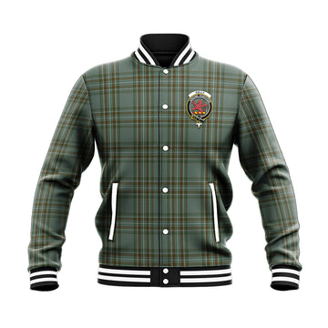 Kelly Tartan Baseball Jacket with Family Crest