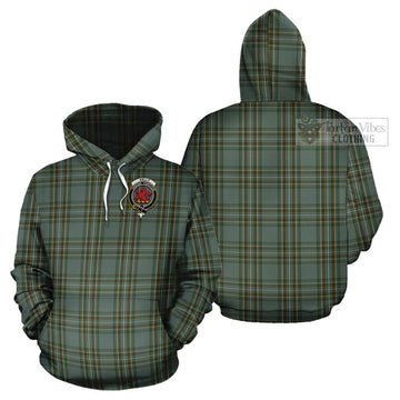 Kelly Tartan Cotton Hoodie with Family Crest