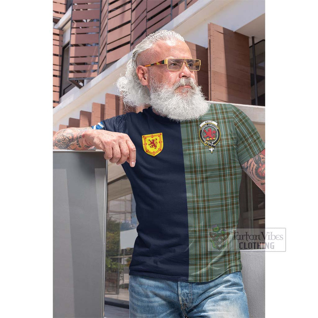 Tartan Vibes Clothing Kelly Dress Tartan Cotton T-shirt with Scottish Lion Royal Arm Half Style