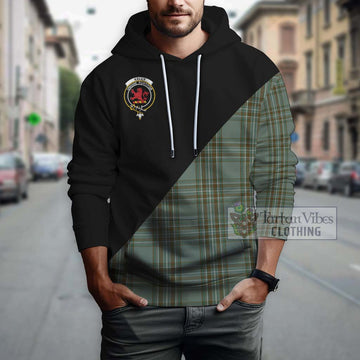 Kelly Tartan Hoodie with Family Crest and Military Logo Style