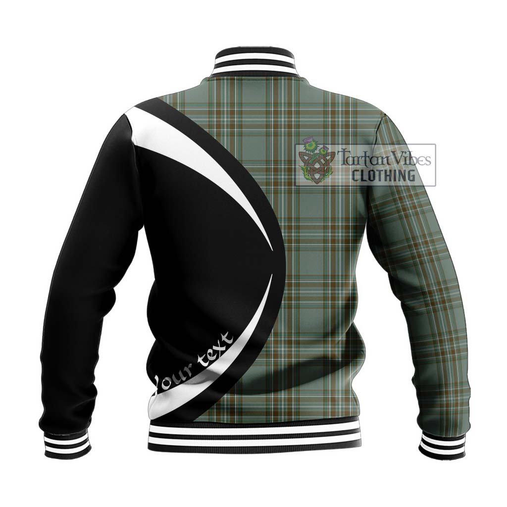 Kelly Tartan Baseball Jacket with Family Crest Circle Style - Tartan Vibes Clothing