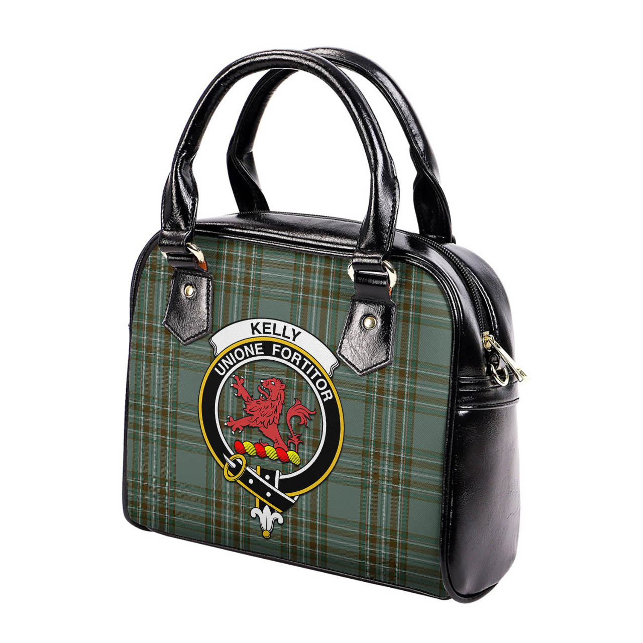 Kelly Dress Tartan Shoulder Handbags with Family Crest - Tartanvibesclothing