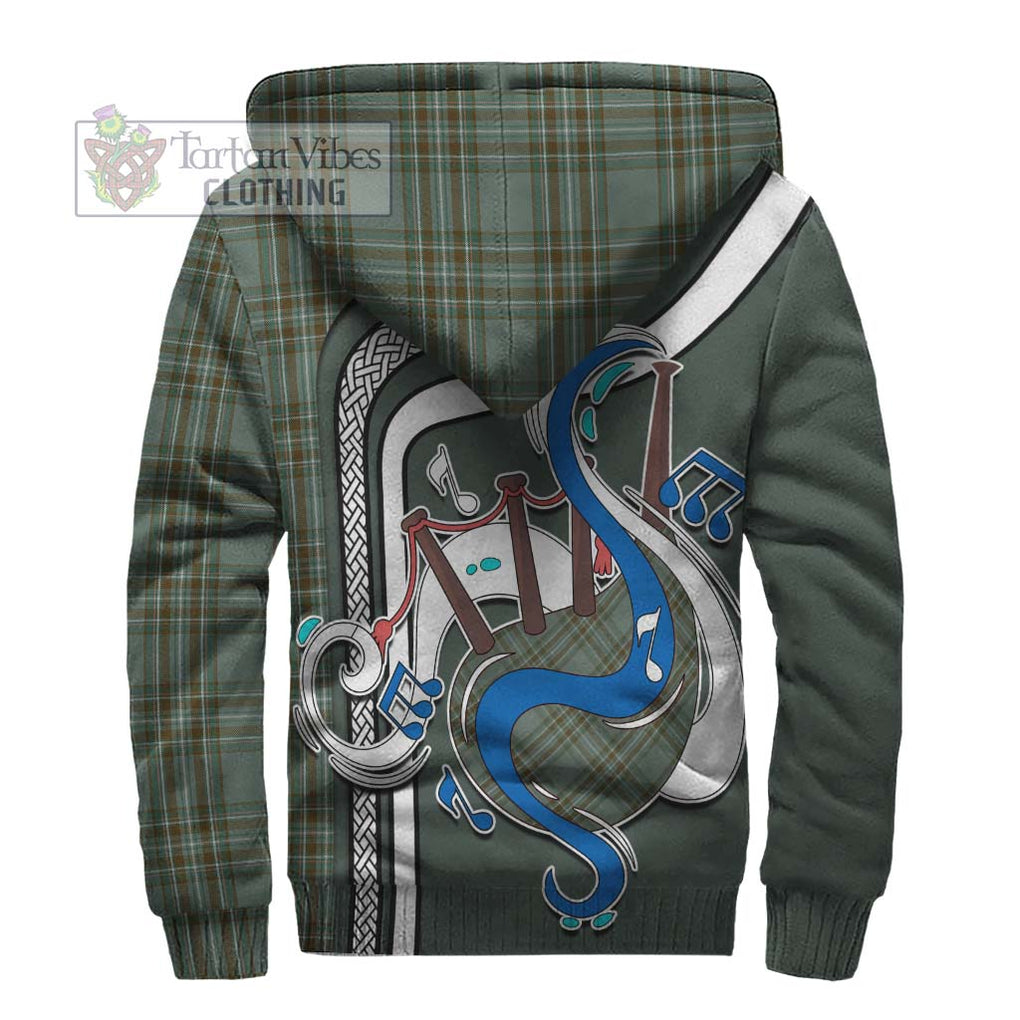 Kelly Tartan Sherpa Hoodie with Epic Bagpipe Style - Tartanvibesclothing Shop