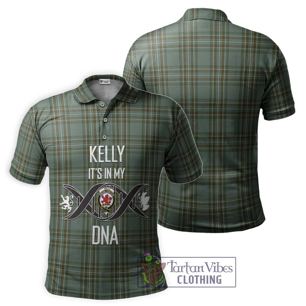 Kelly Tartan Polo Shirt with Family Crest DNA In Me Style - Tartanvibesclothing Shop