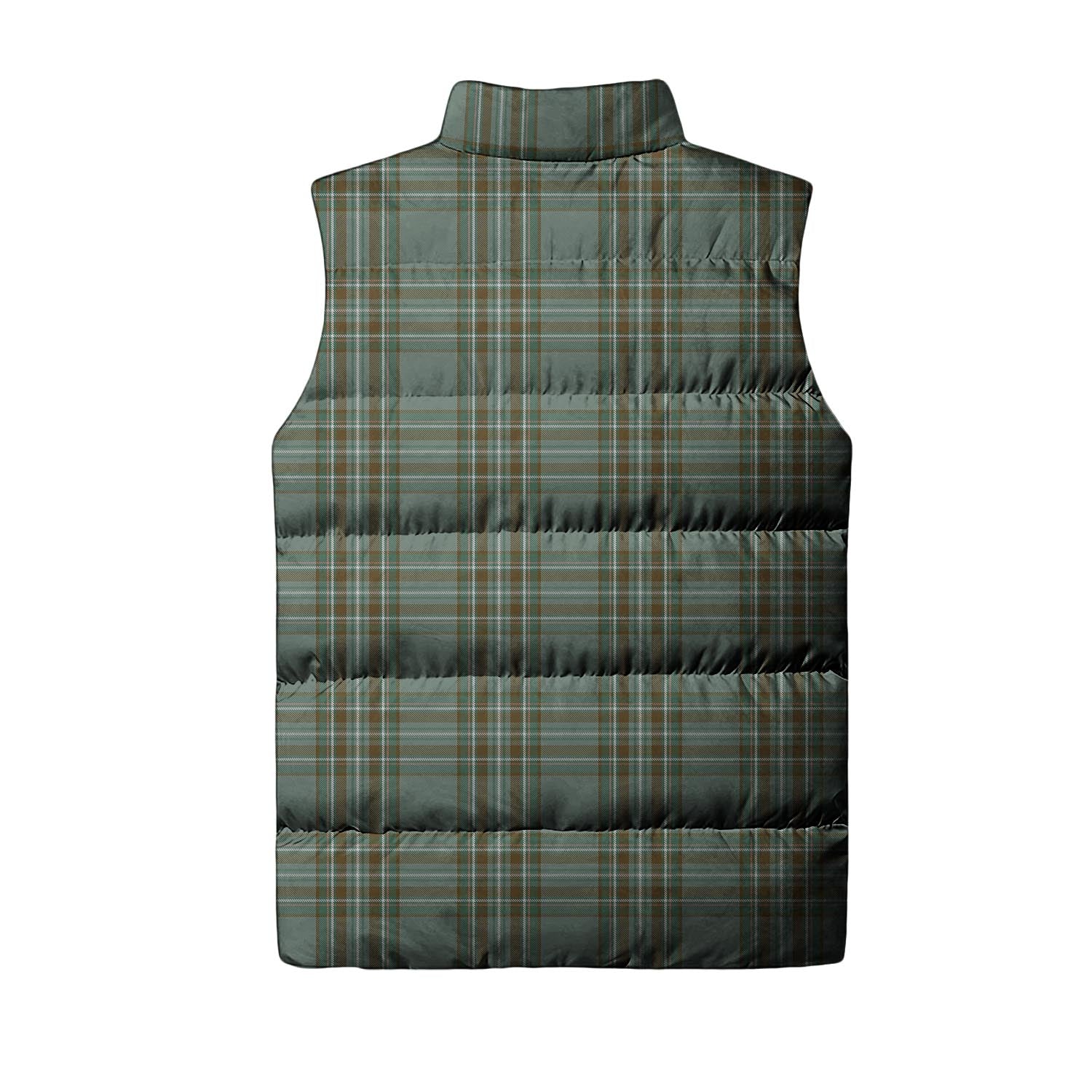 Kelly Dress Tartan Sleeveless Puffer Jacket with Family Crest - Tartanvibesclothing