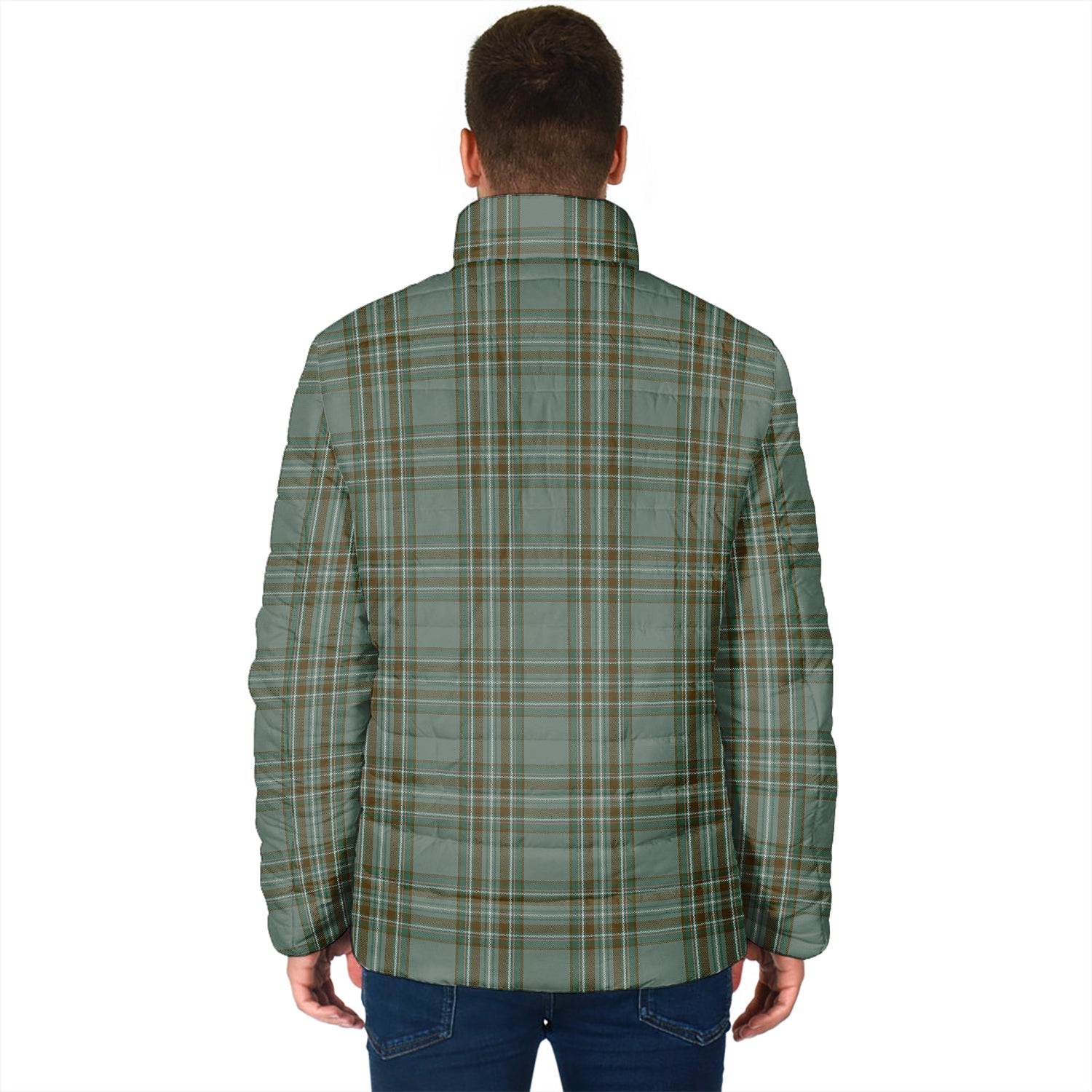 Kelly Tartan Padded Jacket with Family Crest - Tartan Vibes Clothing