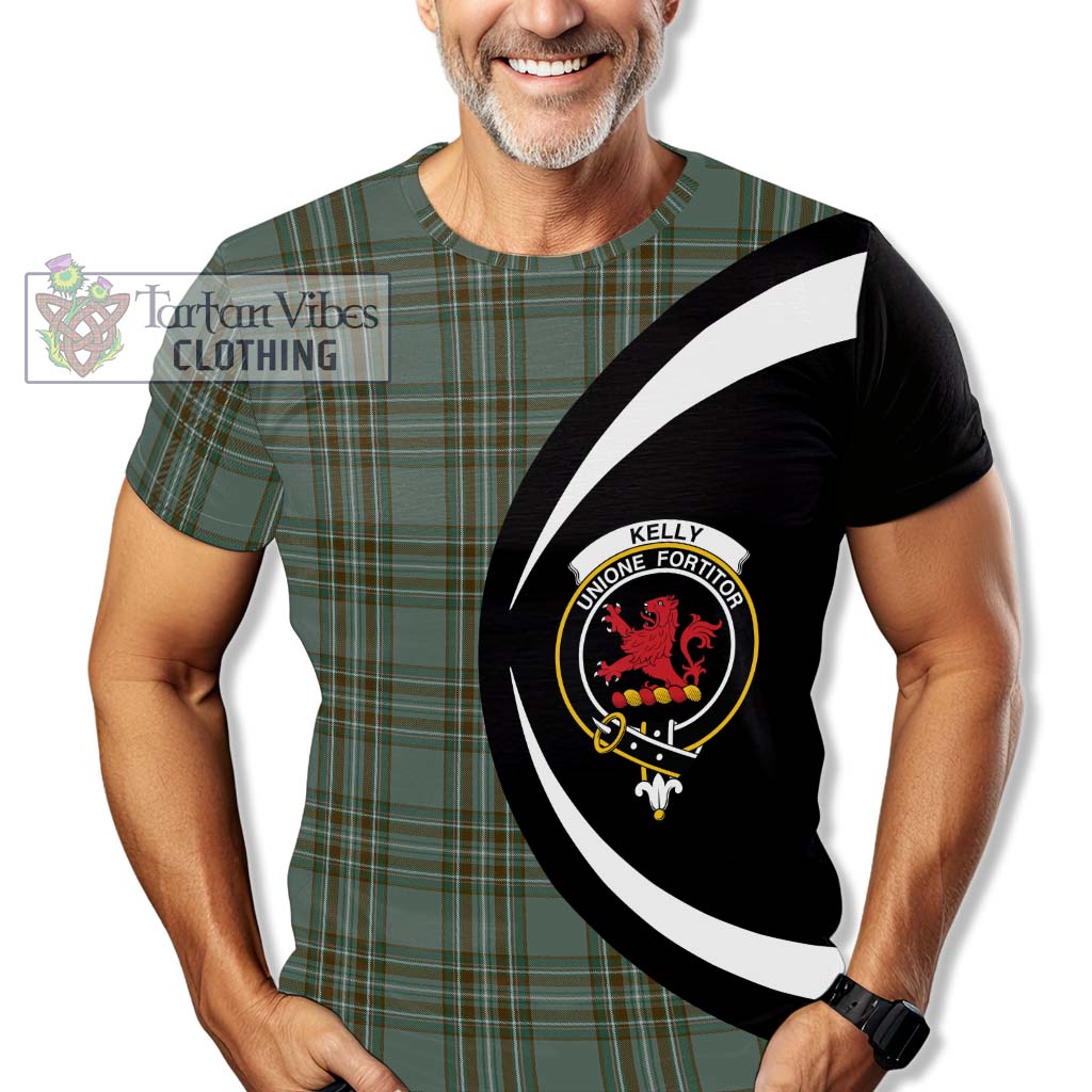 Tartan Vibes Clothing Kelly Dress Tartan T-Shirt with Family Crest Circle Style