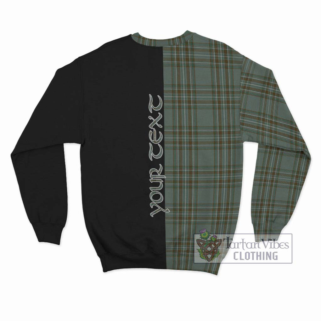 Kelly Tartan Sweatshirt with Family Crest and Half Of Me Style - Tartanvibesclothing Shop