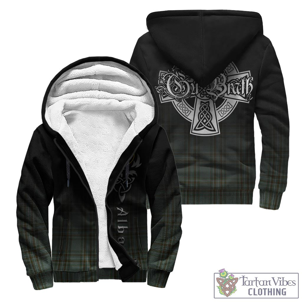 Tartan Vibes Clothing Kelly Dress Tartan Sherpa Hoodie Featuring Alba Gu Brath Family Crest Celtic Inspired