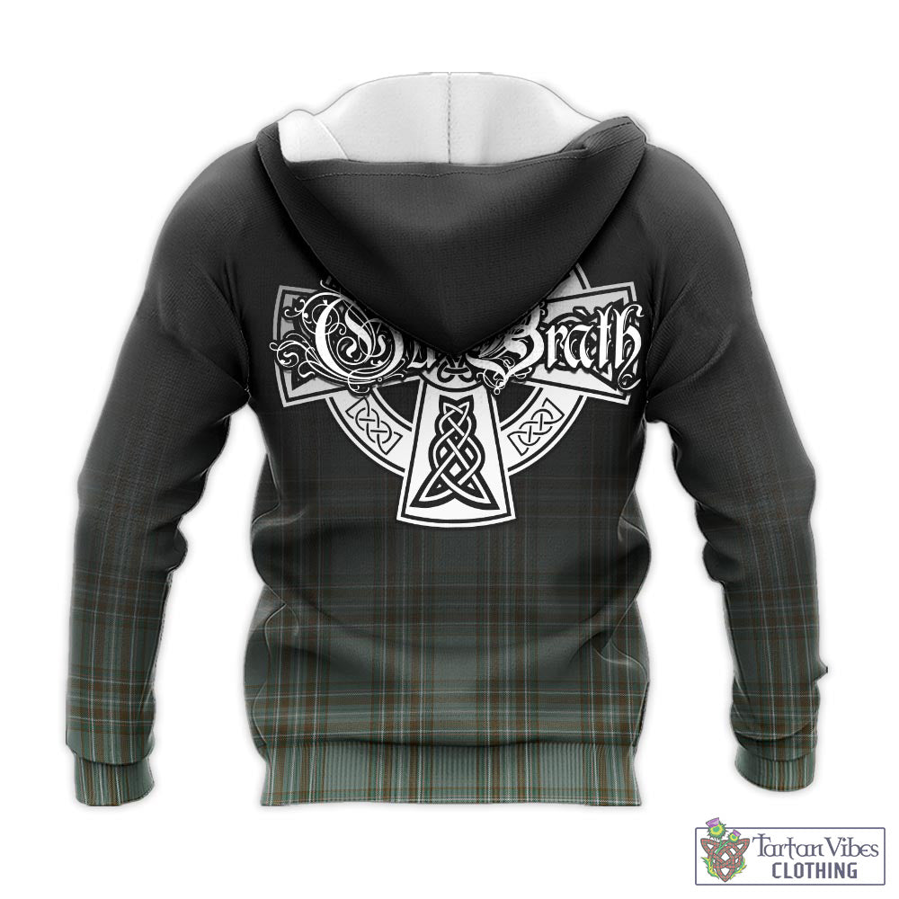 Tartan Vibes Clothing Kelly Dress Tartan Knitted Hoodie Featuring Alba Gu Brath Family Crest Celtic Inspired