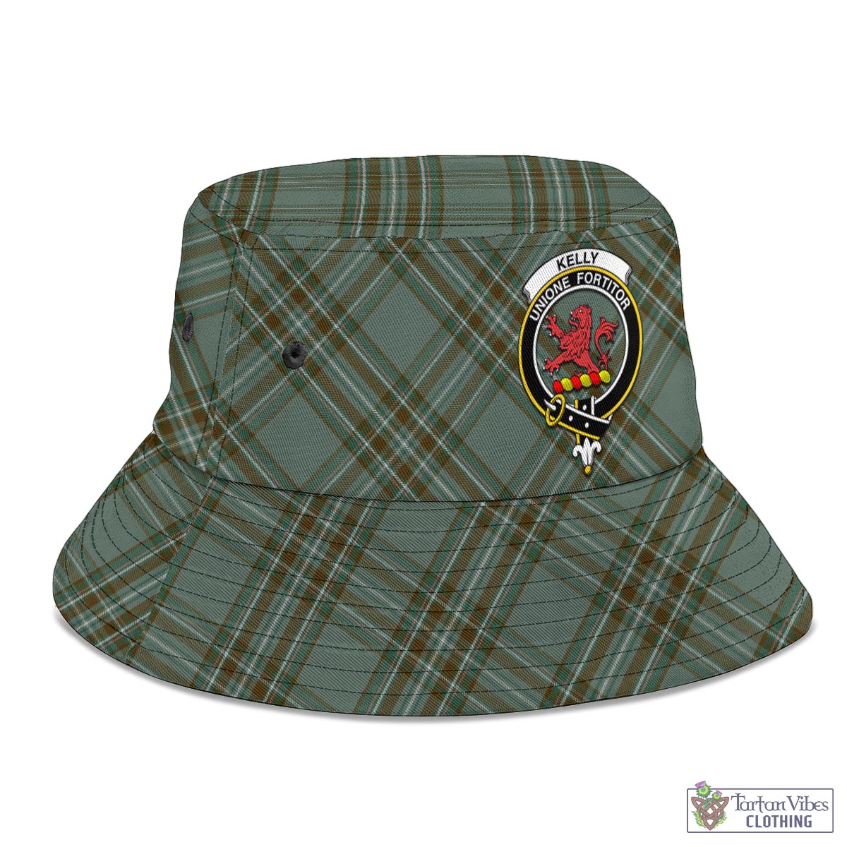 Tartan Vibes Clothing Kelly Dress Tartan Bucket Hat with Family Crest