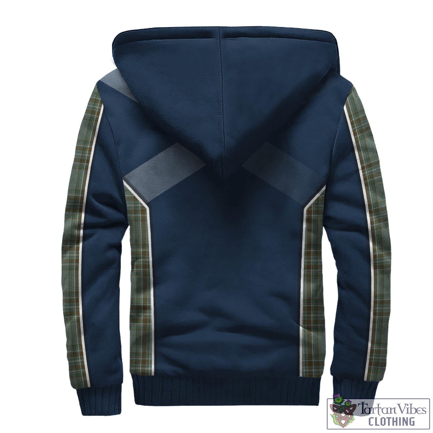 Tartan Vibes Clothing Kelly Dress Tartan Sherpa Hoodie with Family Crest and Scottish Thistle Vibes Sport Style