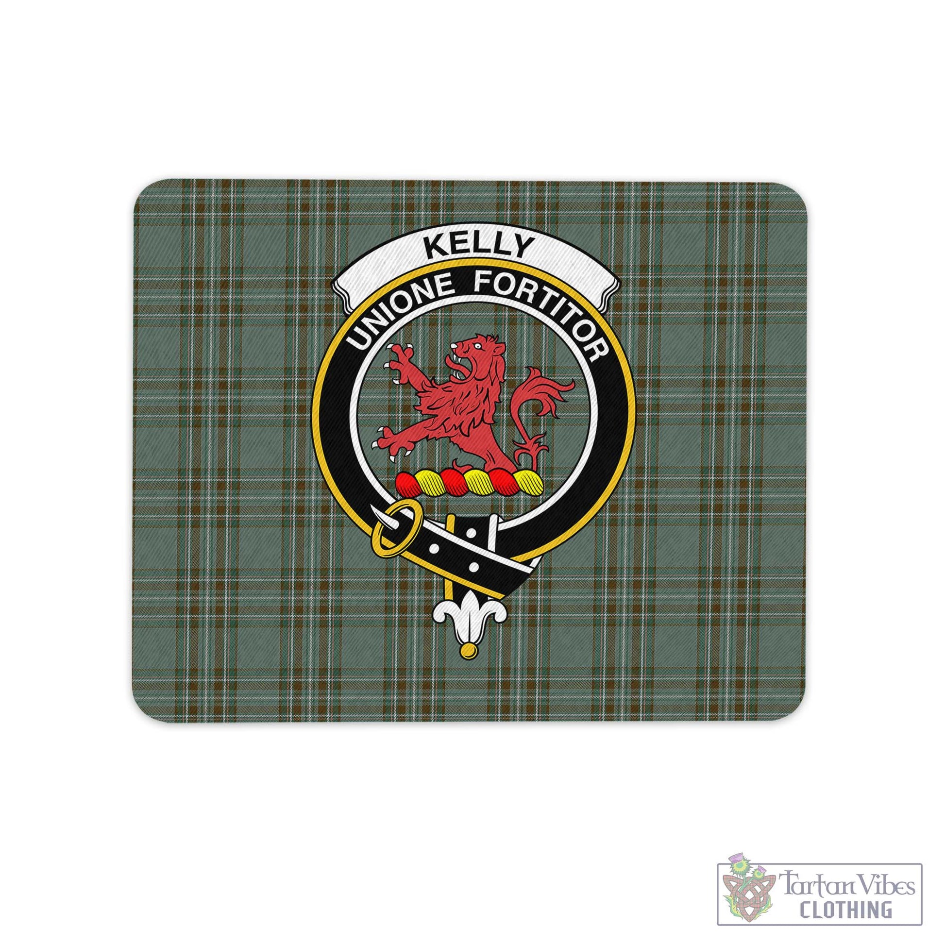 Tartan Vibes Clothing Kelly Dress Tartan Mouse Pad with Family Crest