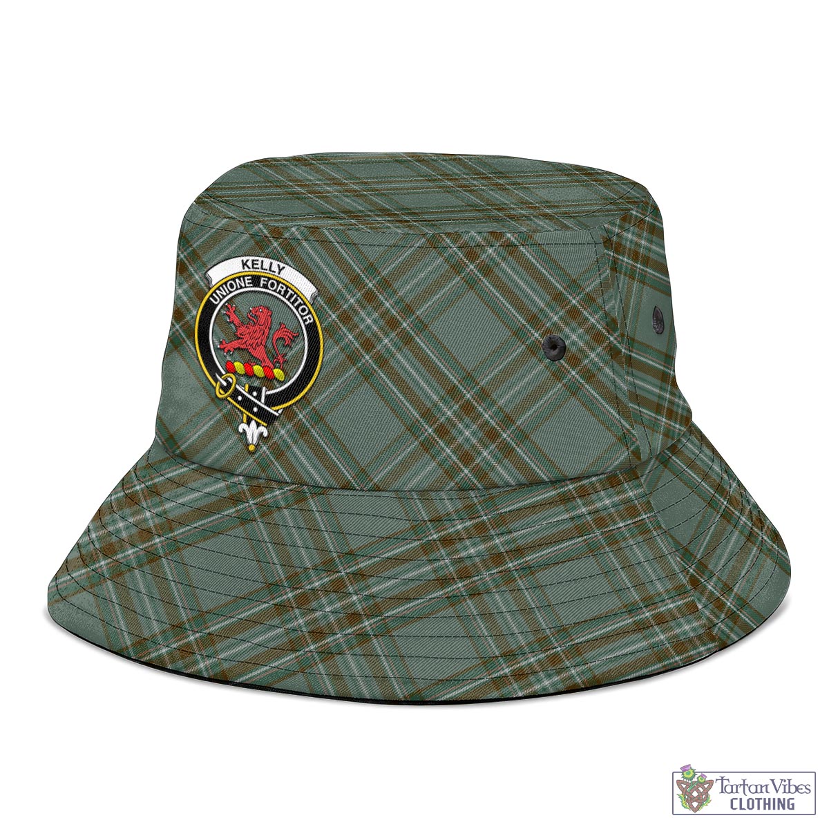 Tartan Vibes Clothing Kelly Dress Tartan Bucket Hat with Family Crest