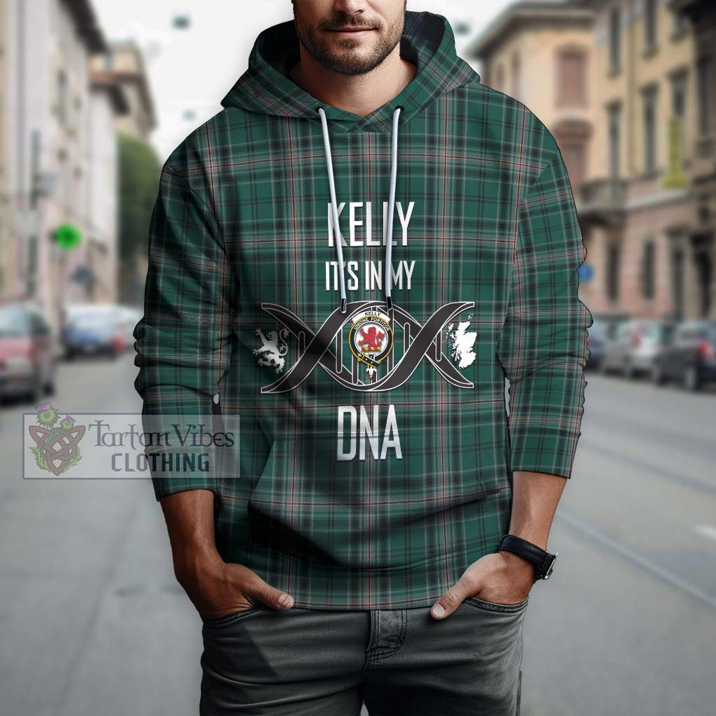 Kelly of Sleat Hunting Tartan Hoodie with Family Crest DNA In Me Style Pullover Hoodie - Tartanvibesclothing Shop