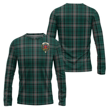 Kelly of Sleat Hunting Tartan Long Sleeve T-Shirt with Family Crest