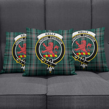 Kelly of Sleat Hunting Tartan Pillow Cover with Family Crest