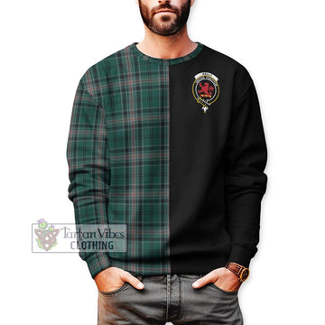 Kelly of Sleat Hunting Tartan Sweatshirt with Family Crest and Half Of Me Style