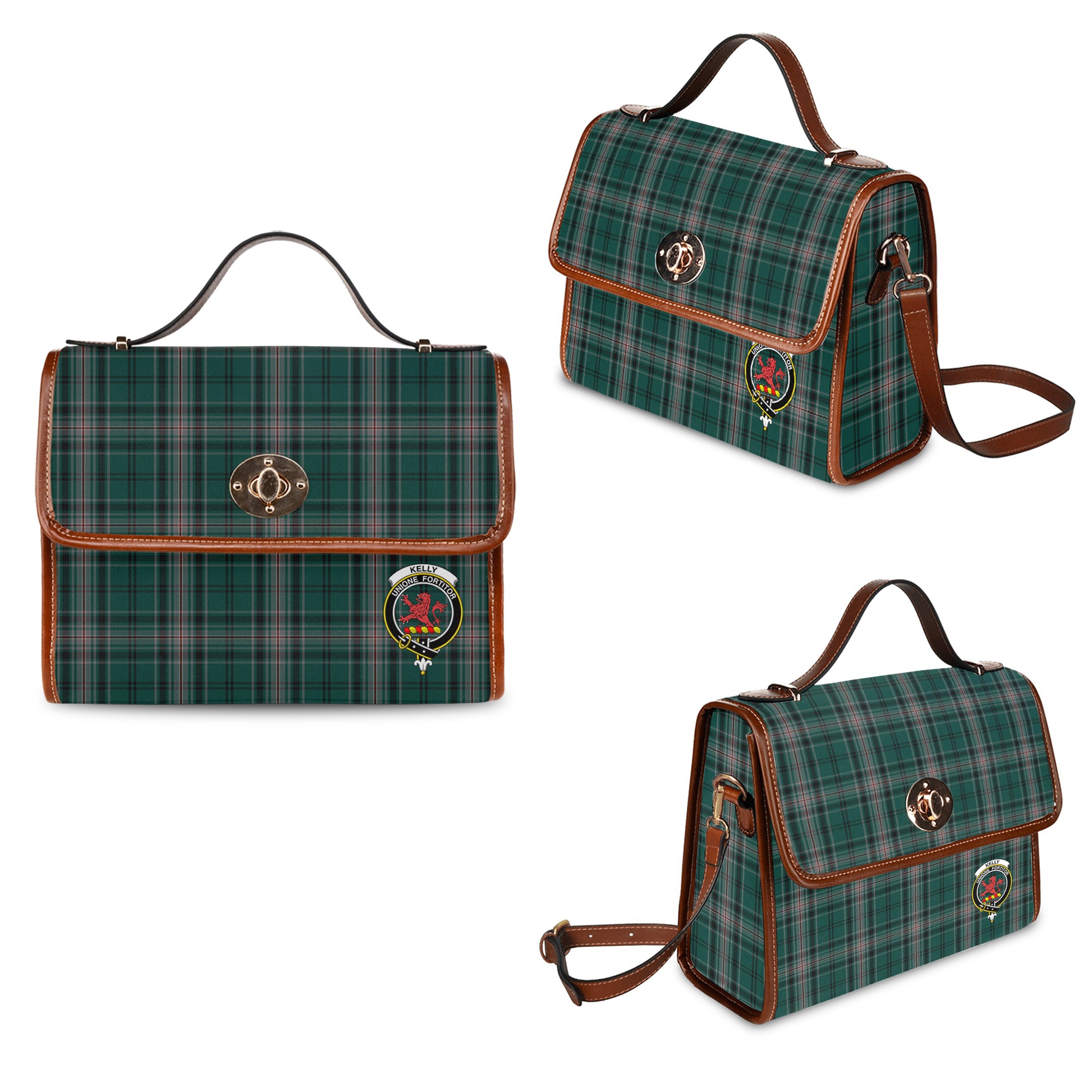 kelly-of-sleat-hunting-tartan-leather-strap-waterproof-canvas-bag-with-family-crest