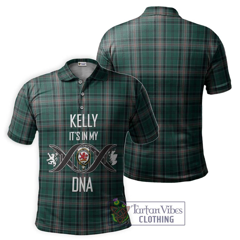 Kelly of Sleat Hunting Tartan Polo Shirt with Family Crest DNA In Me Style - Tartanvibesclothing Shop