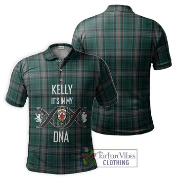 Kelly of Sleat Hunting Tartan Polo Shirt with Family Crest DNA In Me Style