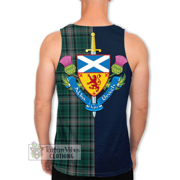 Kelly of Sleat Hunting Tartan Men's Tank Top Alba with Scottish Lion Royal Arm Half Style