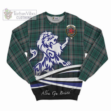 Kelly of Sleat Hunting Tartan Sweatshirt with Alba Gu Brath Regal Lion Emblem