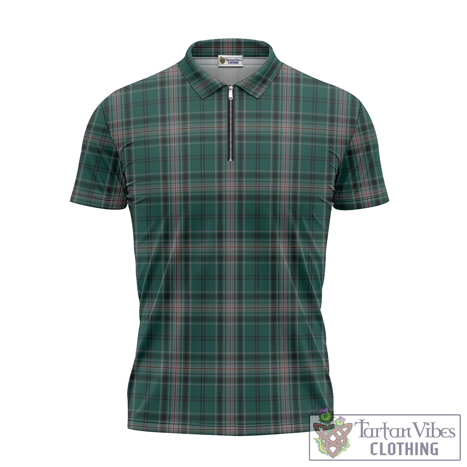 Tartan Vibes Clothing Kelly of Sleat Hunting Tartan Zipper Polo Shirt