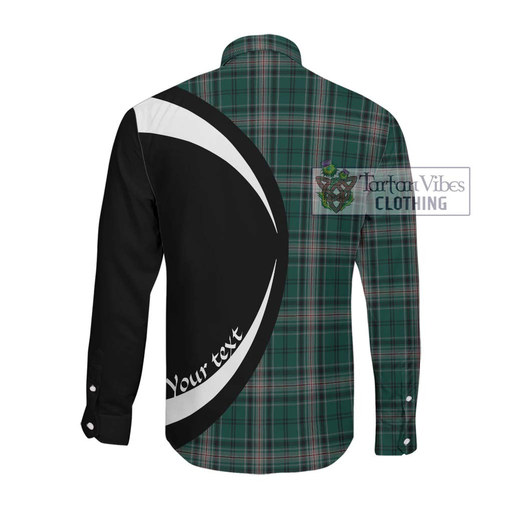 Kelly of Sleat Hunting Tartan Long Sleeve Button Up with Family Crest Circle Style Men's Shirt - Tartan Vibes Clothing