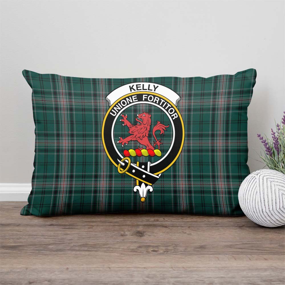 Kelly of Sleat Hunting Tartan Pillow Cover with Family Crest Rectangle Pillow Cover - Tartanvibesclothing