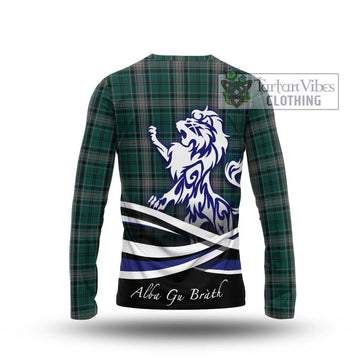 Kelly of Sleat Hunting Tartan Long Sleeve T-Shirt with Alba Gu Brath Regal Lion Emblem