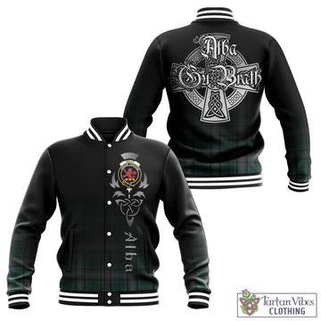 Kelly of Sleat Hunting Tartan Baseball Jacket Featuring Alba Gu Brath Family Crest Celtic Inspired