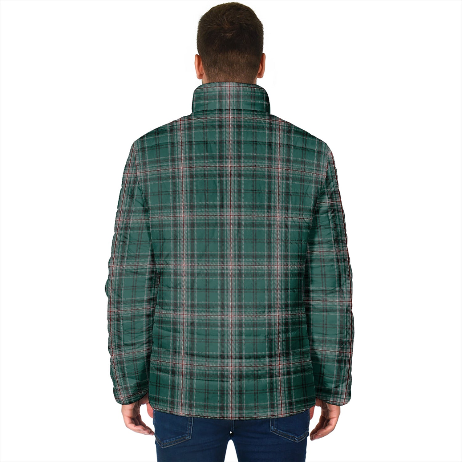 Kelly of Sleat Hunting Tartan Padded Jacket with Family Crest - Tartan Vibes Clothing