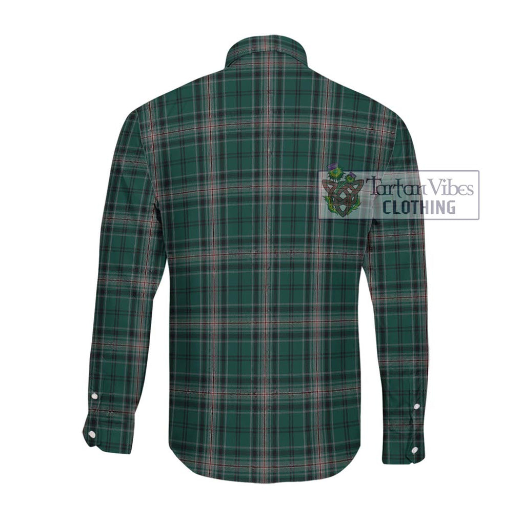 Kelly of Sleat Hunting Tartan Long Sleeve Button Shirt with Family Crest DNA In Me Style - Tartanvibesclothing Shop