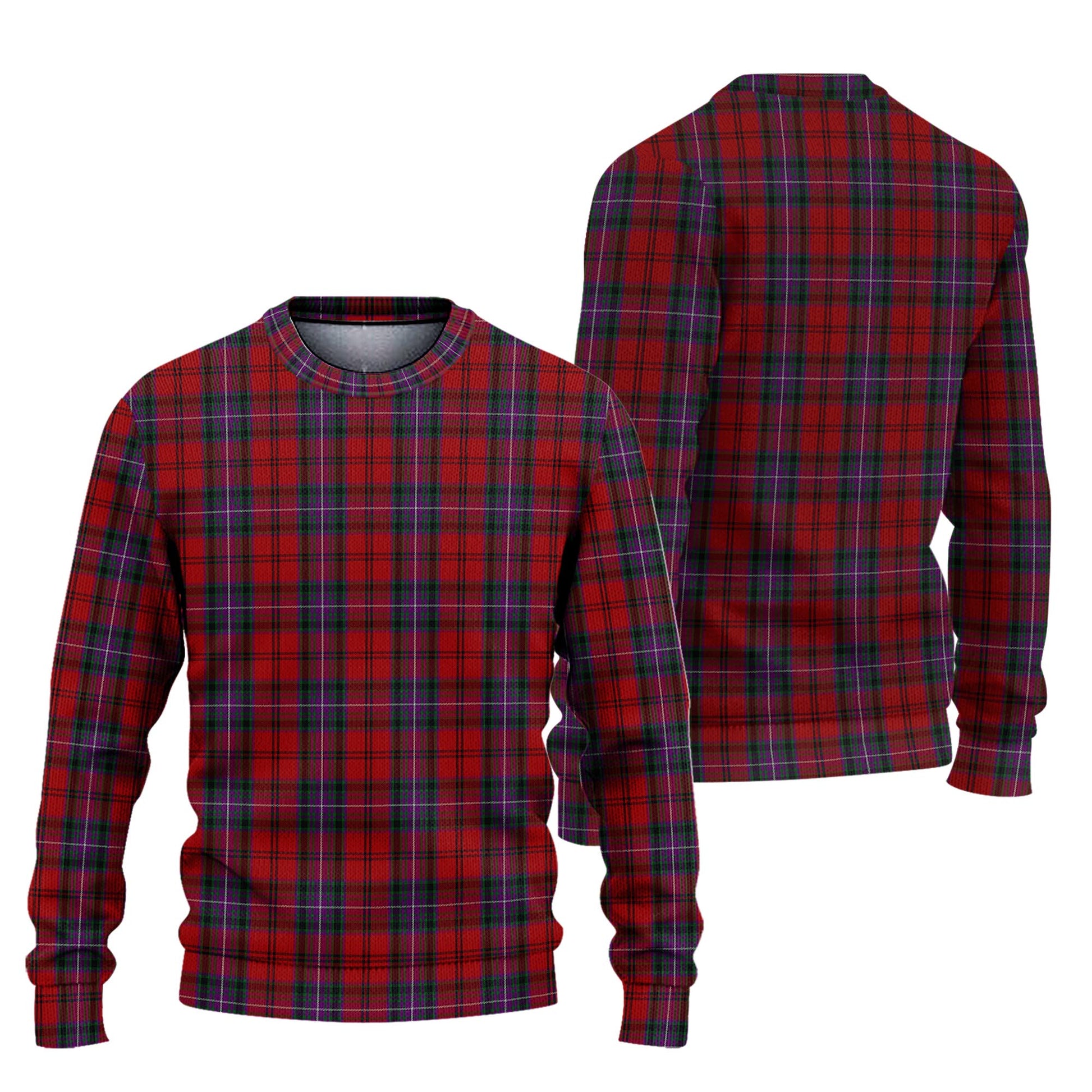 Kelly of Sleat Red Tartan Knitted Sweater Unisex - Tartanvibesclothing