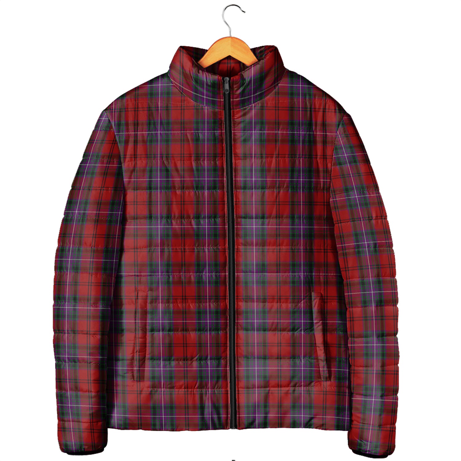 Kelly of Sleat Red Tartan Padded Jacket Men's Padded Jacket - Tartan Vibes Clothing