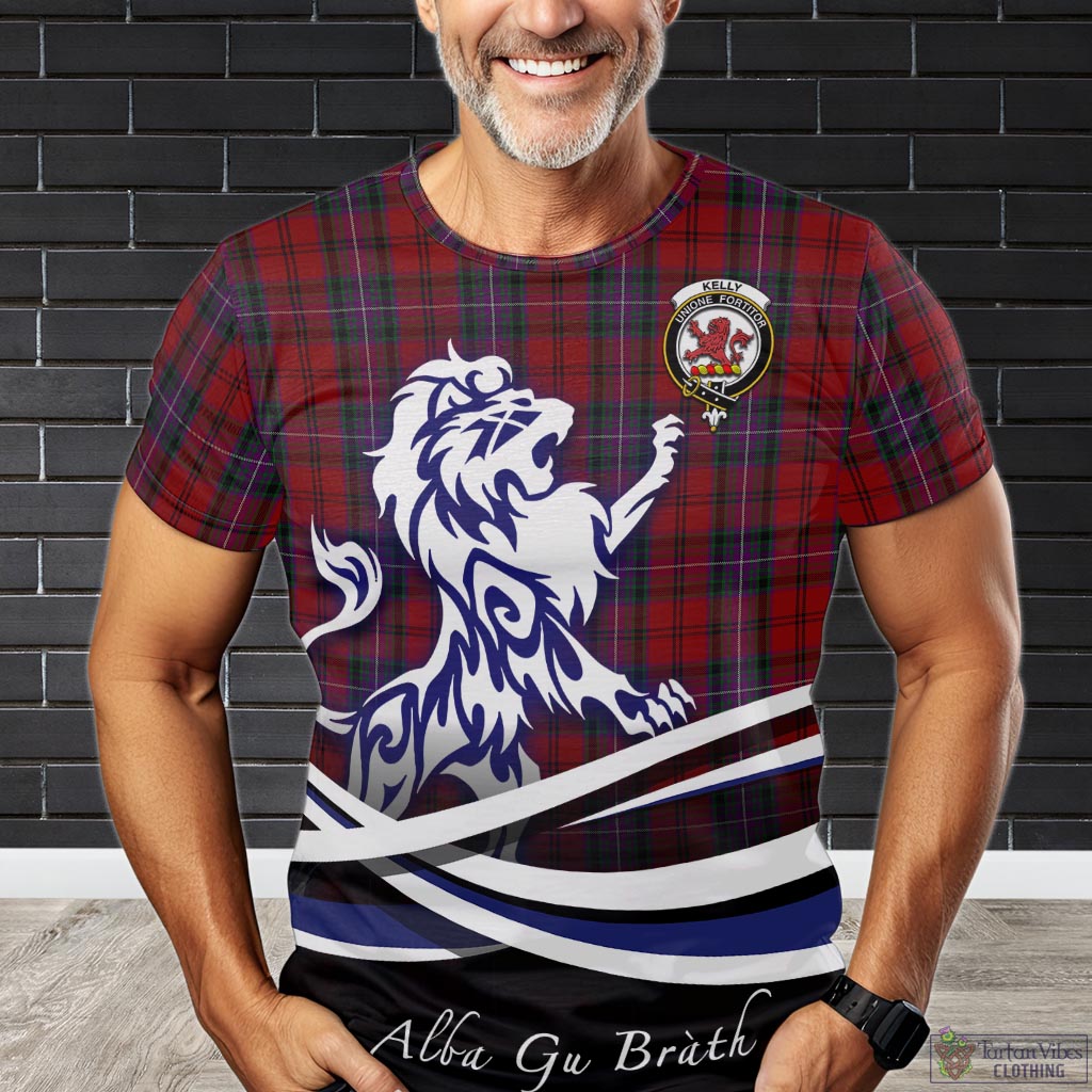 kelly-of-sleat-red-tartan-t-shirt-with-alba-gu-brath-regal-lion-emblem