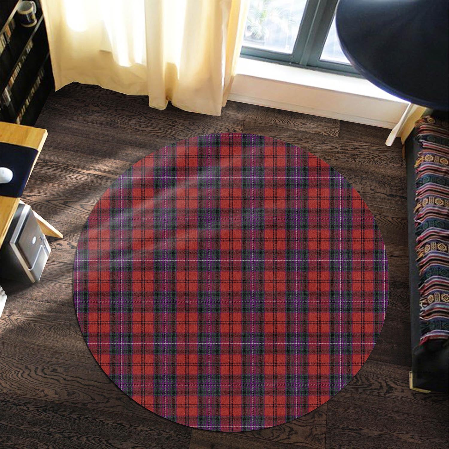 kelly-of-sleat-red-tartan-round-rug