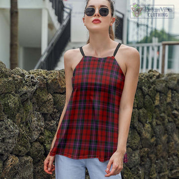 Kelly of Sleat Red Tartan Loose Halter Neck Camisole