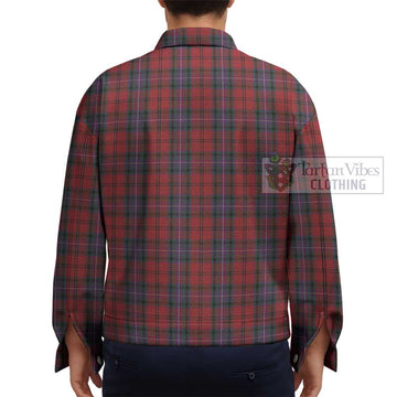 Kelly of Sleat Red Tartan Unisex Lapel Cotton Jacket