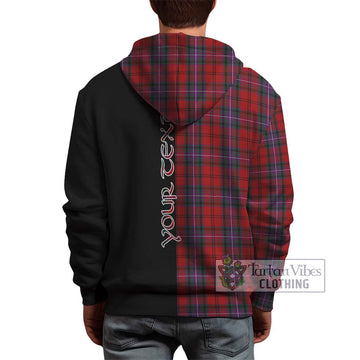 Kelly of Sleat Red Tartan Hoodie with Family Crest and Half Of Me Style