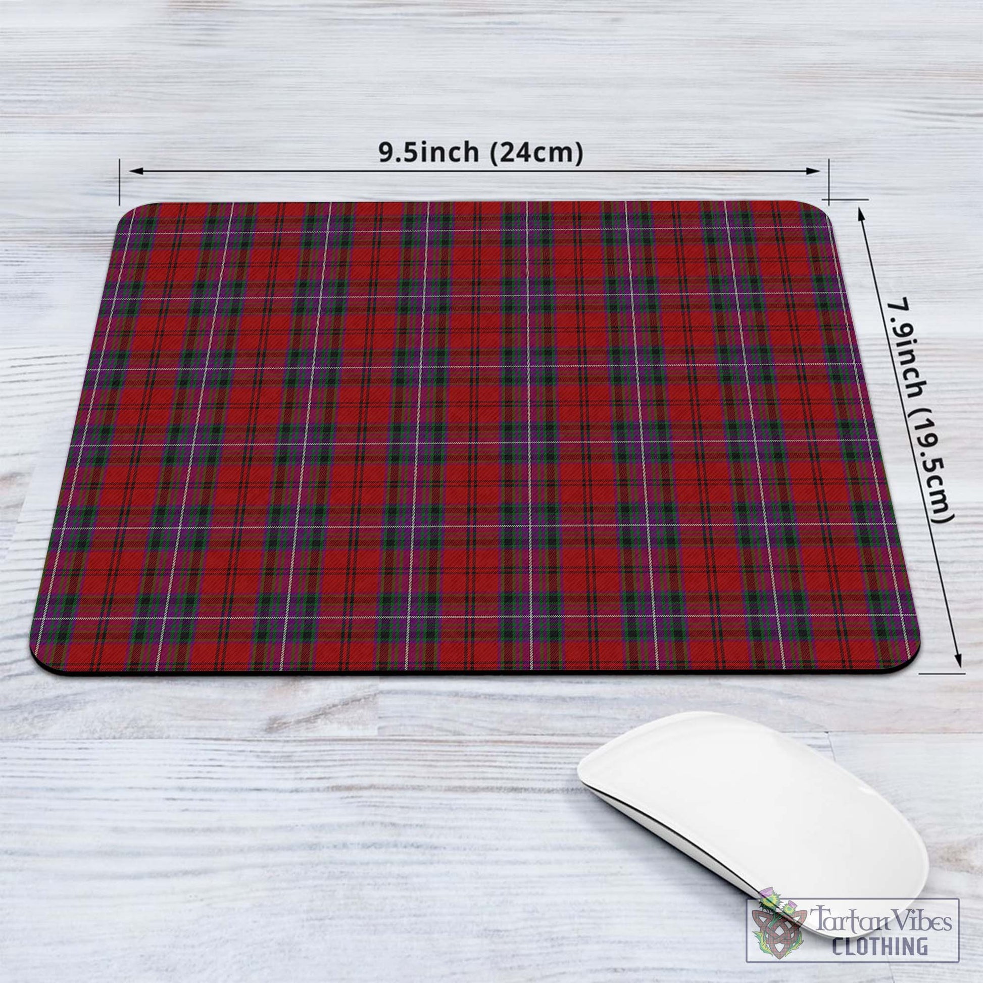 Tartan Vibes Clothing Kelly of Sleat Red Tartan Mouse Pad