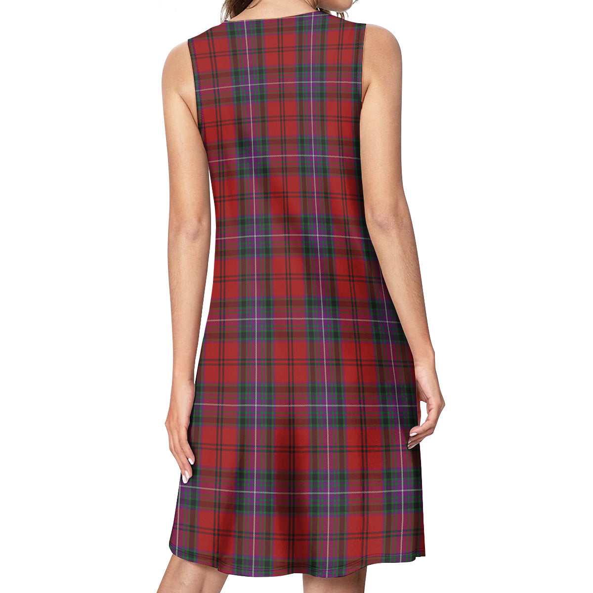 Kelly of Sleat Red Tartan Womens Casual Dresses - Tartanvibesclothing