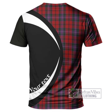 Kelly of Sleat Red Tartan T-Shirt with Family Crest Circle Style