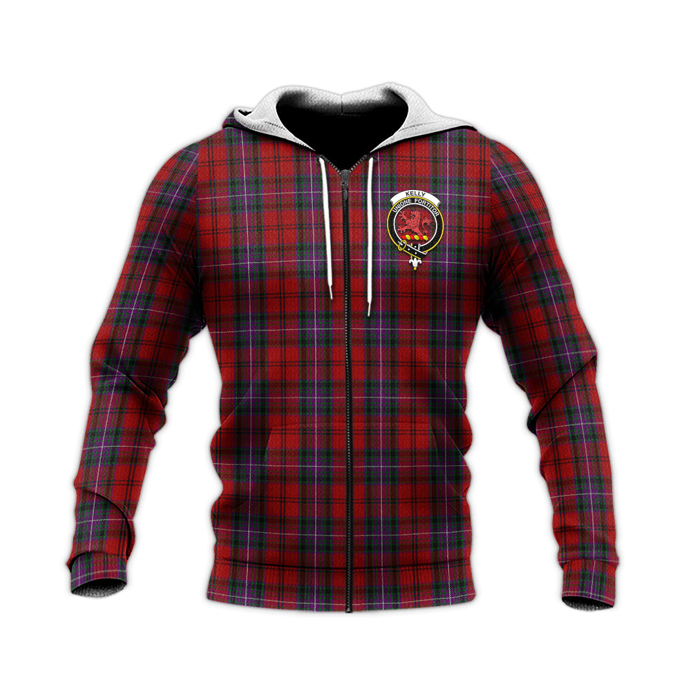 kelly-of-sleat-red-tartan-knitted-hoodie-with-family-crest