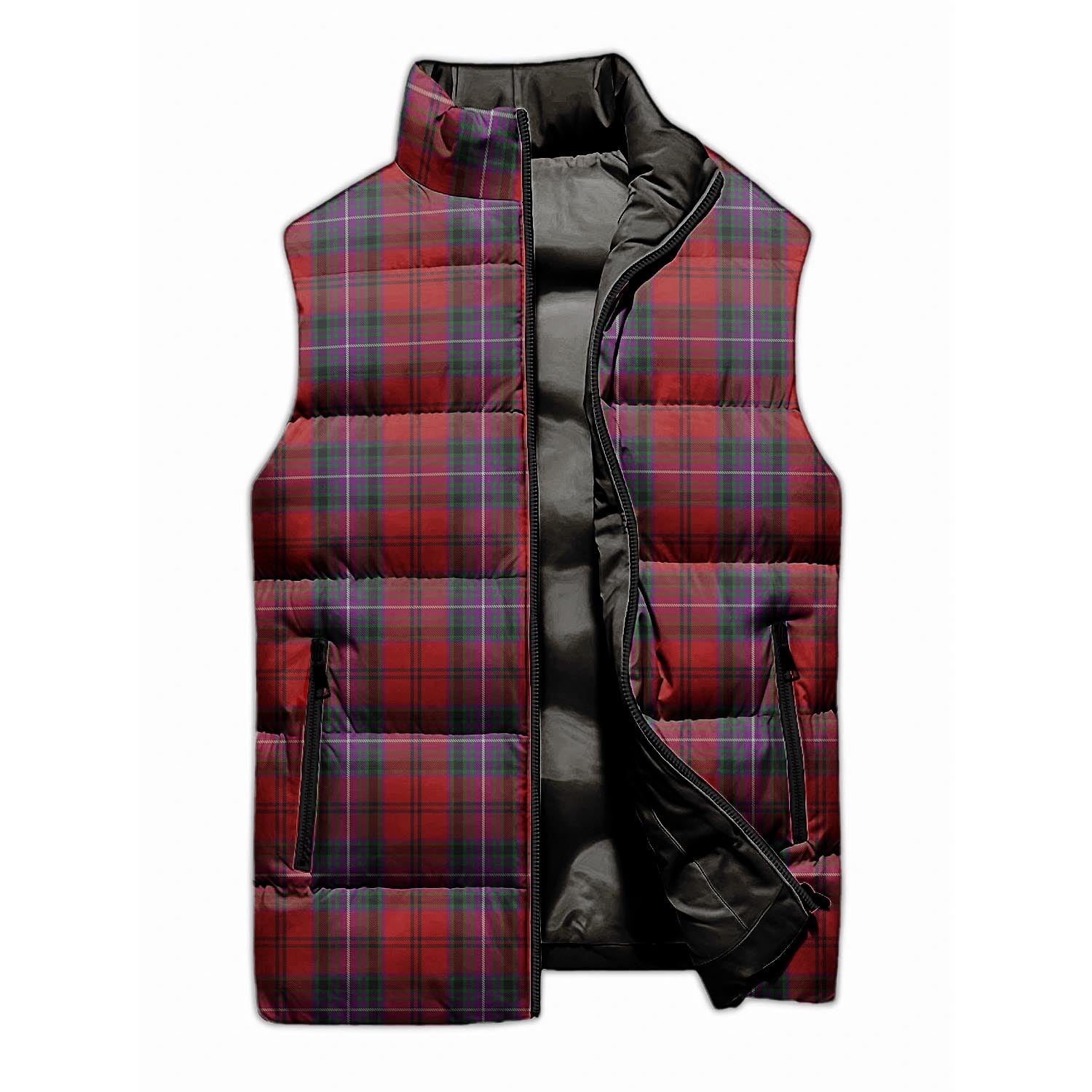 Kelly of Sleat Red Tartan Sleeveless Puffer Jacket - Tartanvibesclothing