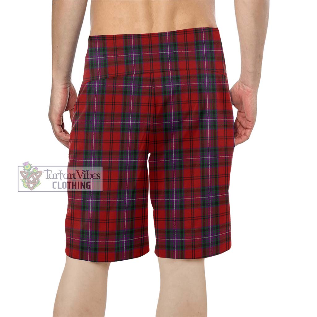 Tartan Vibes Clothing Kelly of Sleat Red Tartan Men's Board Shorts