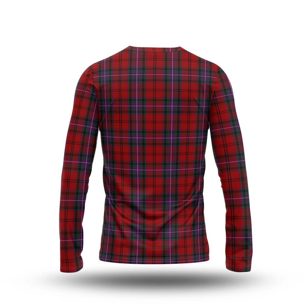 kelly-of-sleat-red-tartan-long-sleeve-t-shirt-with-family-crest