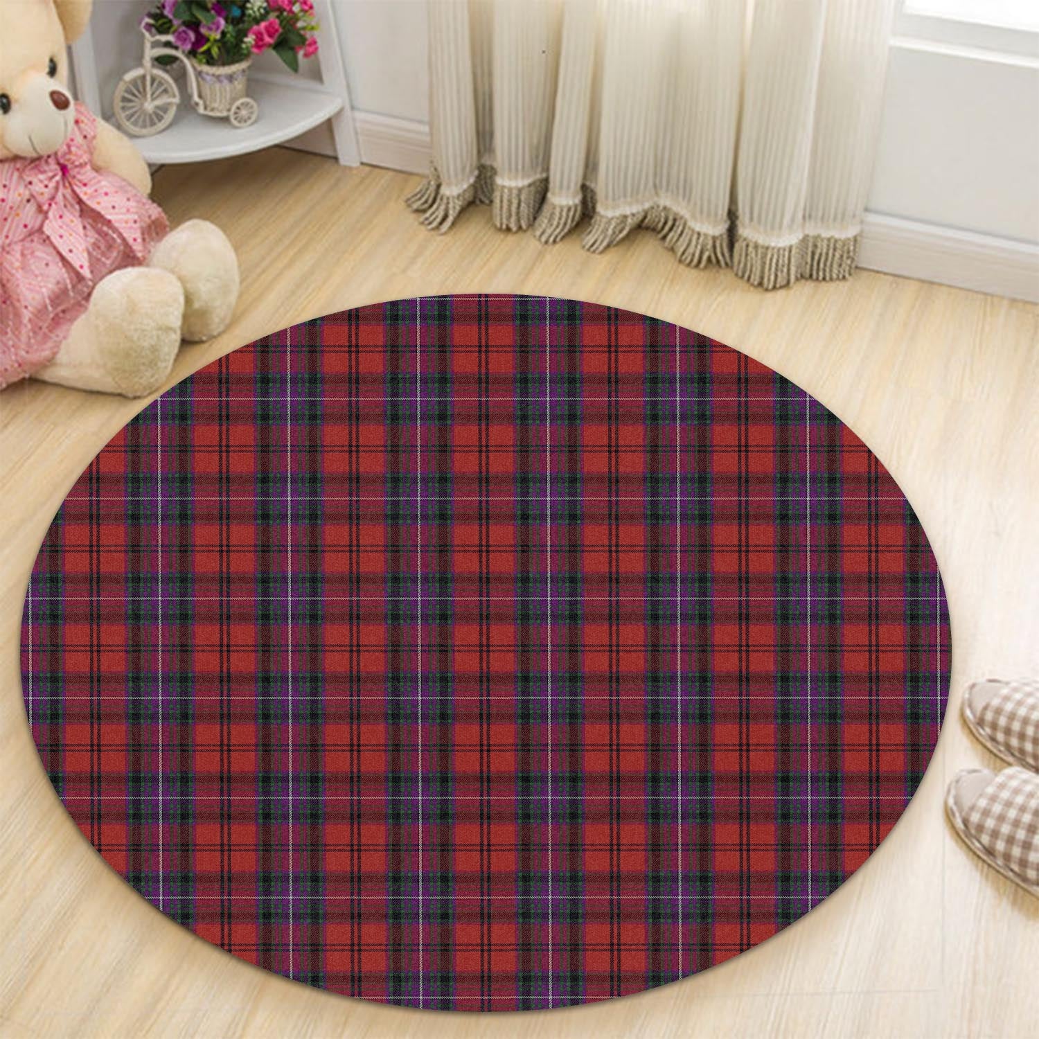 kelly-of-sleat-red-tartan-round-rug