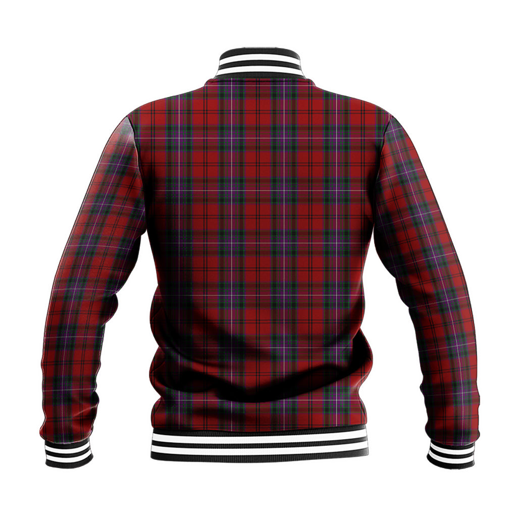 Kelly of Sleat Red Tartan Baseball Jacket with Family Crest - Tartan Vibes Clothing